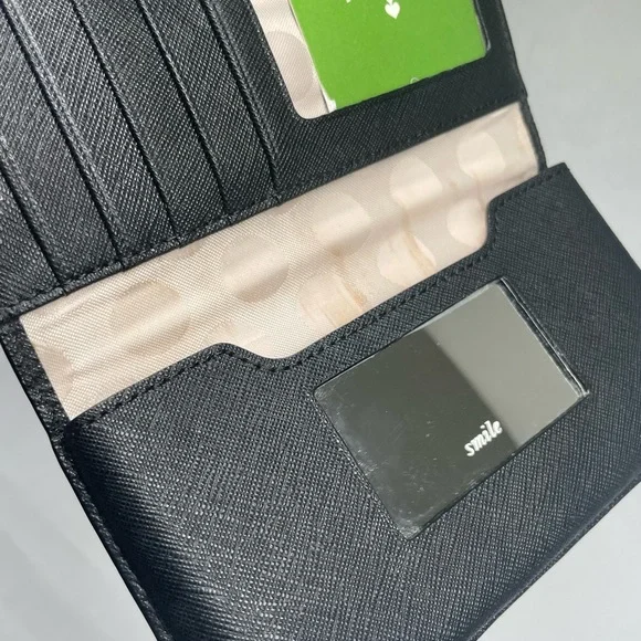 Kate Spade New York Cedar Street Leather Tri-Fold Wallet Wristlet – Phone Case - Picture 3 of 14